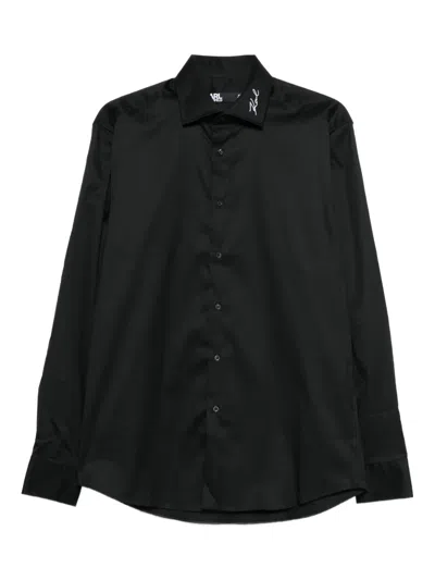 Karl Lagerfeld Logo-motif Shirt In Black