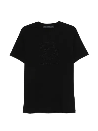 Karl Lagerfeld Logo-motif T-shirt In Black