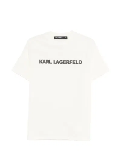 Karl Lagerfeld Logo-motif T-shirt In White
