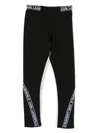 Karl Lagerfeld Logo-panel Leggings In Black
