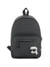 Karl Lagerfeld Logo-patch Backpack In Black
