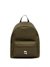 Karl Lagerfeld Logo Patch Backpack In Brown