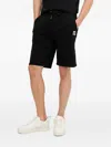 Karl Lagerfeld Logo-patch Drawstring Shorts In Black