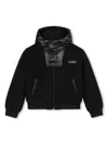 Karl Lagerfeld Logo-patch Hooded Jacket In Black
