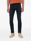 Karl Lagerfeld Logo Patch Jeans In Blue