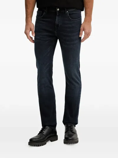 Karl Lagerfeld Logo-patch Jeans In Blue