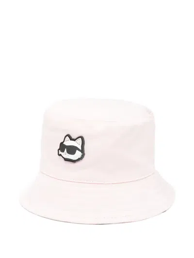 Karl Lagerfeld Babies' Logo-patch Reversible Bucket Hat In White