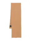 Karl Lagerfeld Logo-patch Scarf In Brown