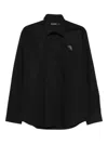 Karl Lagerfeld Logo-patch Shirt In Black