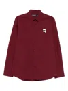 Karl Lagerfeld Logo-patch Shirt In Red