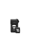 Karl Lagerfeld Logo-patch Shoulder Bag In Black
