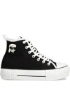 Karl Lagerfeld Black Kampus Max Karl Ikonic Sneakers In Black