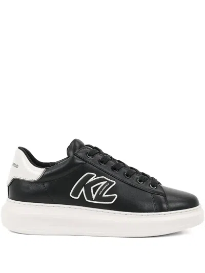 Karl Lagerfeld Logo-patch Sneakers In Black