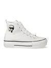Karl Lagerfeld Logo-patch Sneakers In White