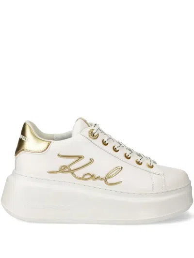 Karl Lagerfeld Logo-patch Sneakers In White