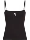 Karl Lagerfeld Ikon Tank Top In 黑色