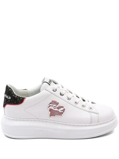 Karl Lagerfeld Logo Patch Trainers In White