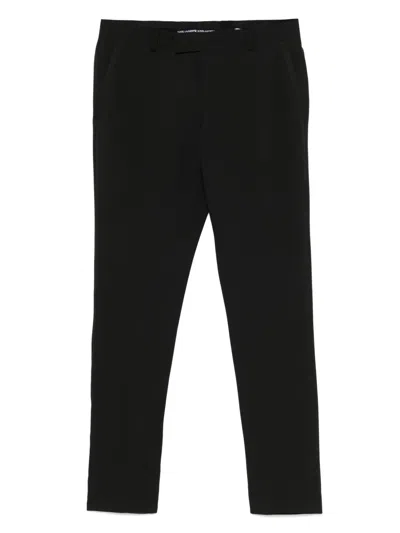Karl Lagerfeld Logo-patch Trousers In Black