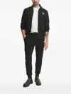 Karl Lagerfeld Logo-patch Zip-up Sweatshirt In Black