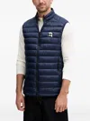 Karl Lagerfeld Logo-patch Zip-up Waistcoats In Blue