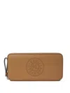 Karl Lagerfeld Logo-perforated Wallet In Brown