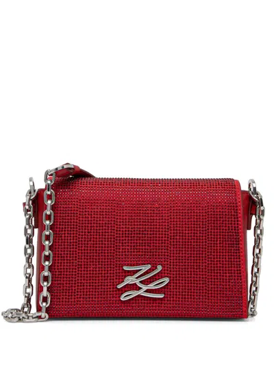 Karl Lagerfeld Logo-plaque Cross In Red