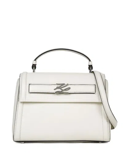 Karl Lagerfeld Logo-plaque Crossbody Bag In White