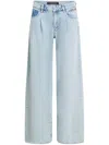 Karl Lagerfeld Mid-rise Wide-leg Jeans In Blue
