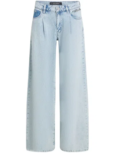 KARL LAGERFELD LOGO-PLAQUE JEANS