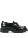 Karl Lagerfeld Logo-plaque Loafers In Black