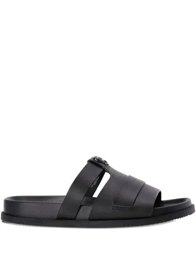 Karl Lagerfeld Logo-plaque Slides In Black