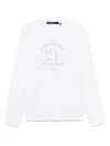 Karl Lagerfeld Logo-plaque Sweatshirt In White
