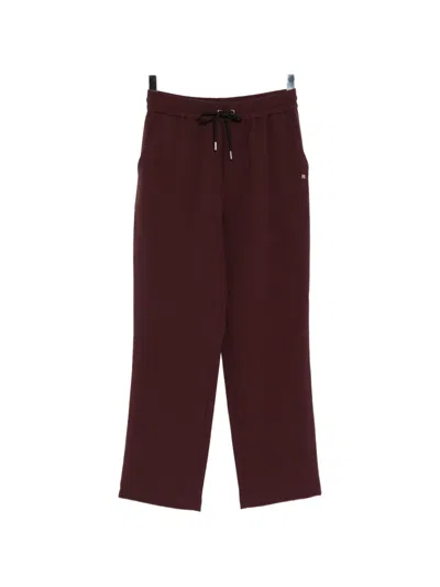 Karl Lagerfeld Logo-plaque Trousers In Red