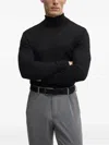 Karl Lagerfeld Logo-plaque Turtleneck Sweater In Black