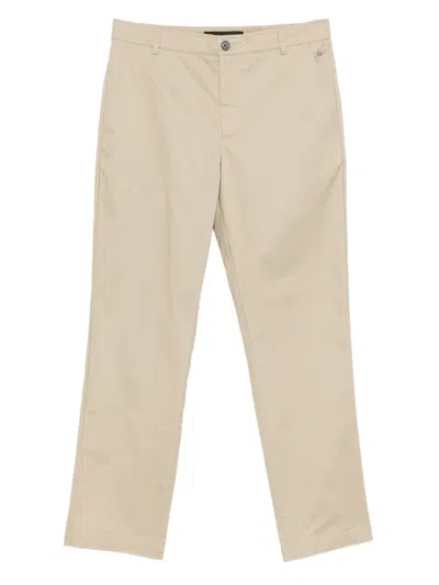 Karl Lagerfeld Logo-plaqued Chino Trousers In Neutral