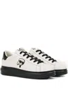 Karl Lagerfeld Logo Platform Sneakers In White