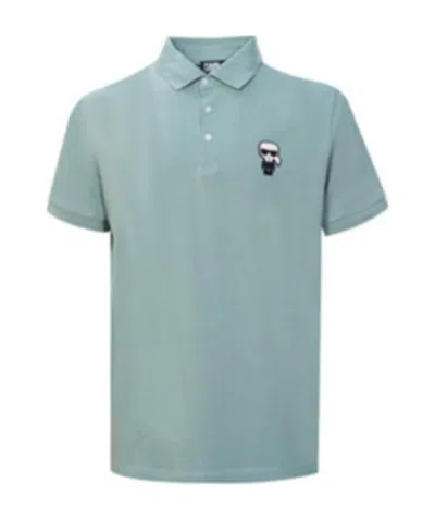 Karl Lagerfeld Logo Polo Shirt In Green