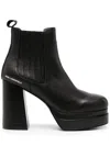 Karl Lagerfeld Logo-print 110mm Platform Boots In Black