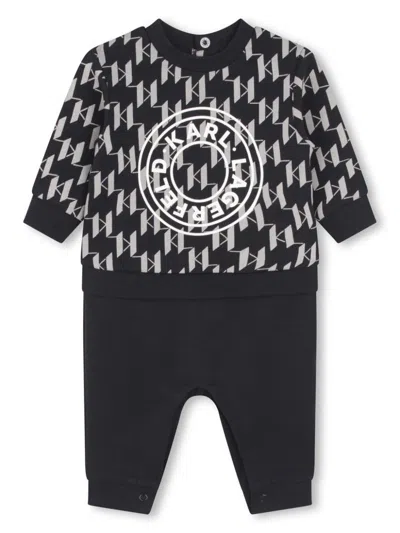 Karl Lagerfeld Logo-print Babygrow In Black