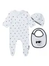 Karl Lagerfeld Logo-print Babygrow Set In 白色