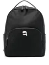 Karl Lagerfeld Black Top Zip Handbag With Dust Bag In Black