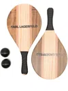 Karl Lagerfeld Logo-print Beach Game Set In Brown