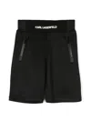 Karl Lagerfeld Logo-print Bermuda Shorts In Black