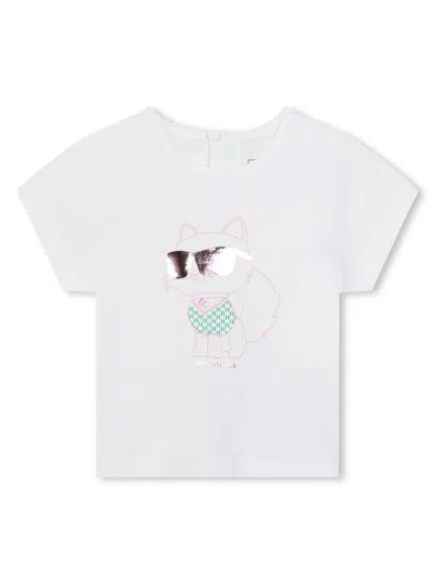 Karl Lagerfeld Babies' Logo-print Button-up Tracksuit In Pink