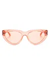 Karl Lagerfeld Logo-print Cat-eye Sunglasses In Red