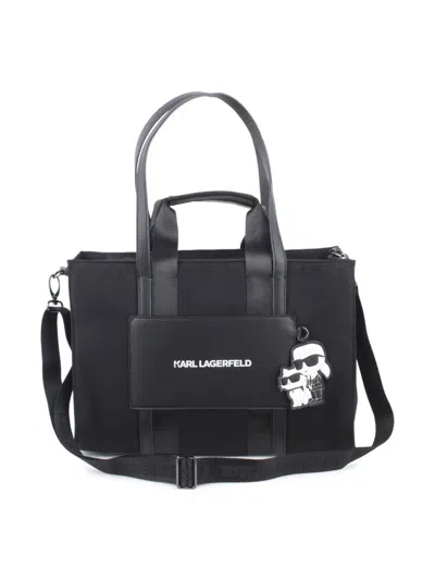 Karl Lagerfeld Logo-print Changing Mat And Bag Set In Black