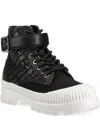 Karl Lagerfeld Logo-print Combat Boots In Black