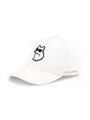 Karl Lagerfeld Logo-print Cotton Cap In White