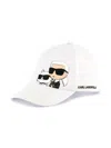 Karl Lagerfeld Logo-print Cotton Cap In White