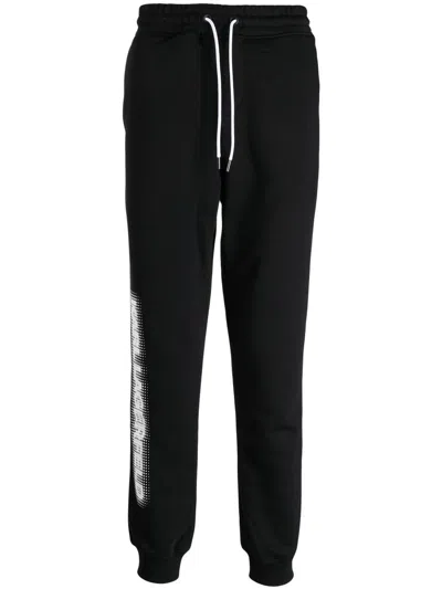 Karl Lagerfeld Logo-print Cotton Track Pants In Black
